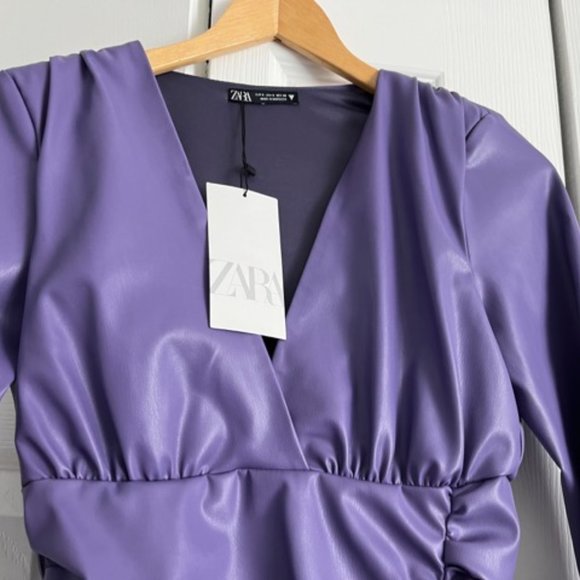 Zara faux leather dress - Picture 4 of 10